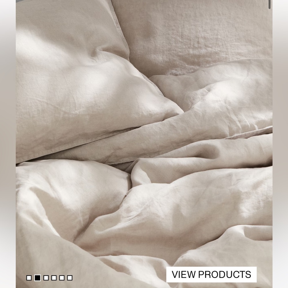 H&M Beige Duvet Cover